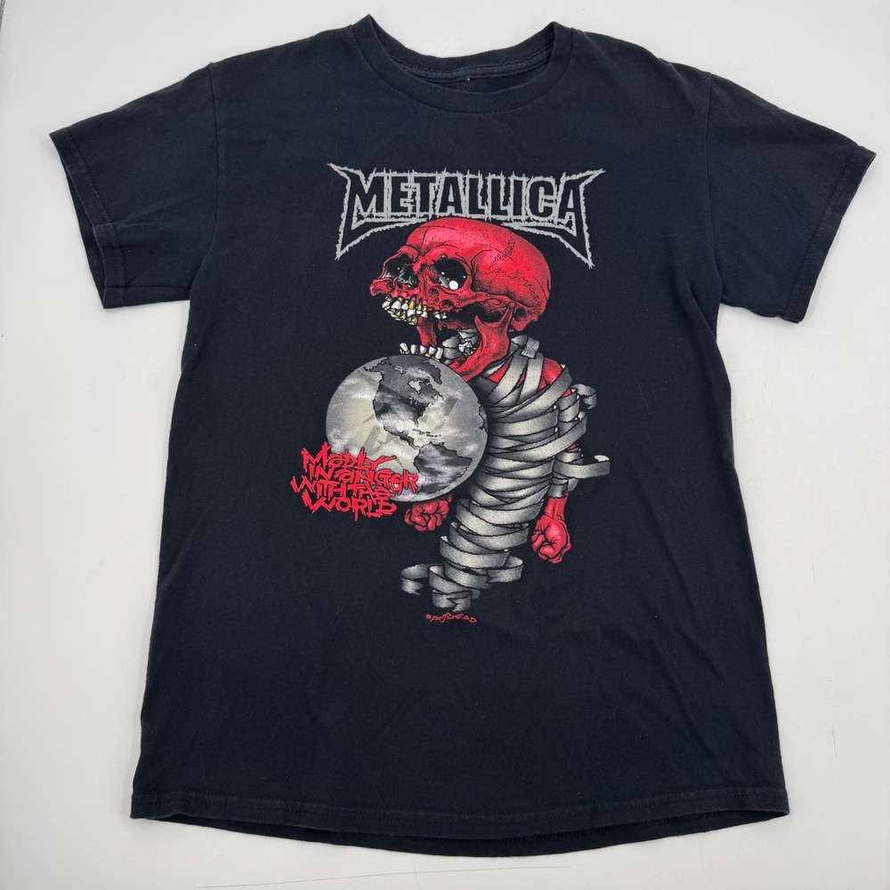 Metallica Pushead‎ T Shirt Small Black Madly in Anger with the World Spencer's